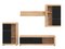artisan oak, feuille noire mate, verre